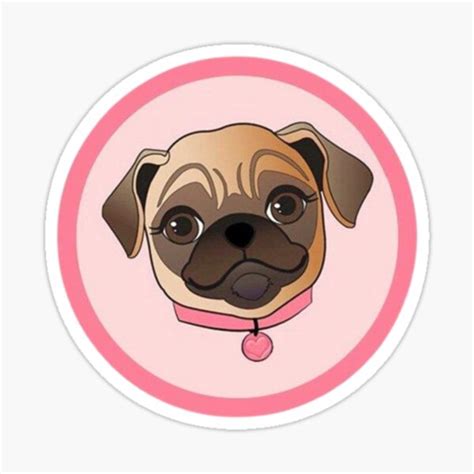 Cute Pug Sticker For Sale By Catsdalari Redbubble