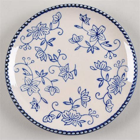 Floral Lace Blue Coupe Bread And Butter Plate By Temp Tations Replacements Ltd