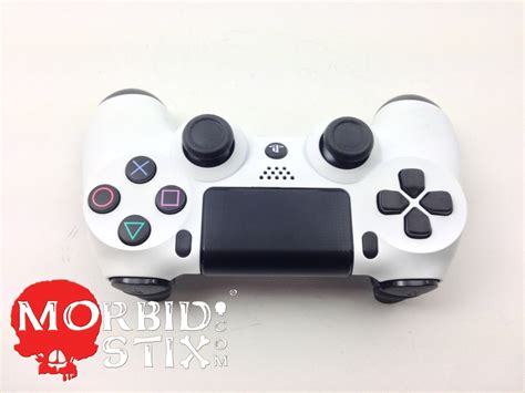 Matte White PS4 Controller 006 - MorbidStix Gallery since 2007