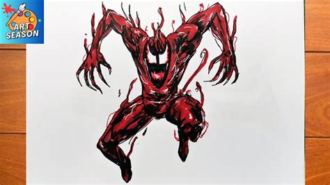 How To Draw Carnage Step By Step Marvel YouTube