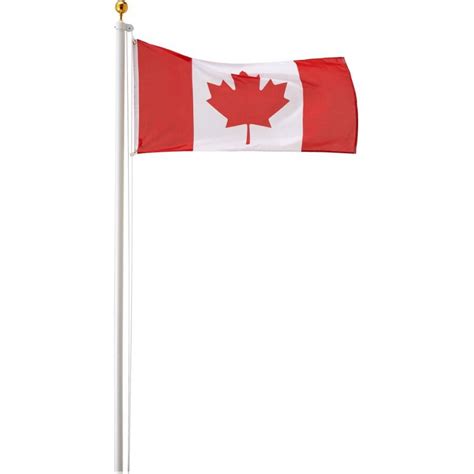 18 Steel Flagpole Kit With Canadian Flag Home Hardware