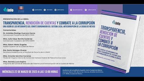 PresentaciÓn De La Obra Transparencia RendiciÓn De Cuentas Y Combate