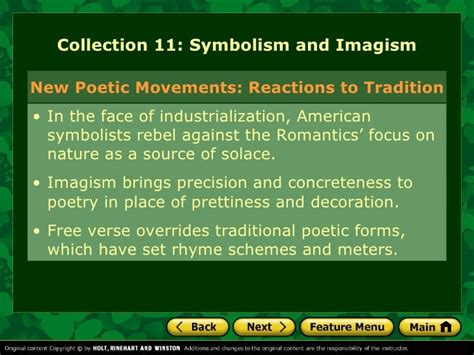 Collection 11,12,13 symbolism and imagism, modernism and the harlem