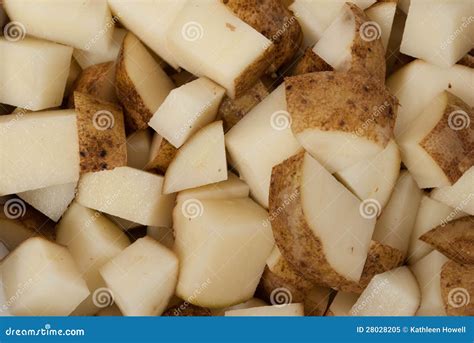 Diced Potatoes Royalty Free Stock Image 28077070