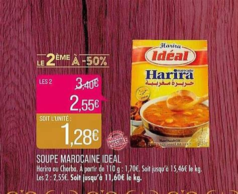 Promo Soupe Marocaine Idéal chez Match iCatalogue fr