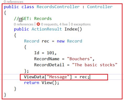 Asp Net Mvc Passing Data From Controller To View