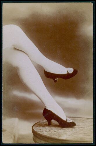 Close Up French Risque Near Nude Woman Legs Original Old 1920s Photo