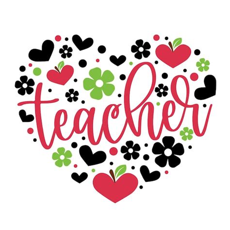 Premium Vector Teaching Is Heart Work Vector Illustration