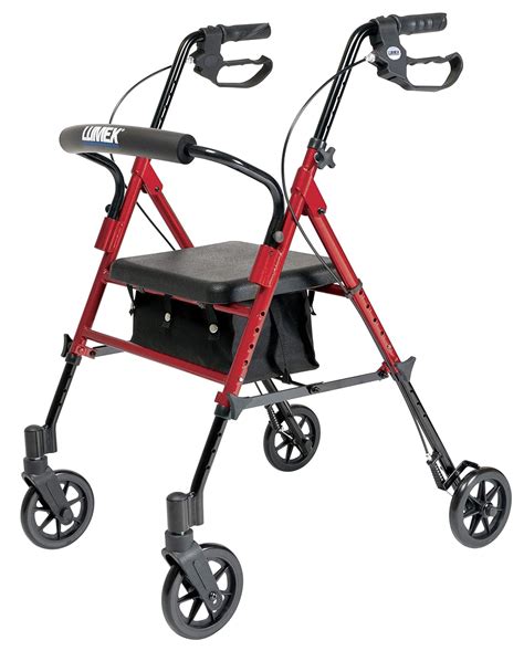 Lumex Set N Go Rollator Height Adjustable Walker With Seat Fits