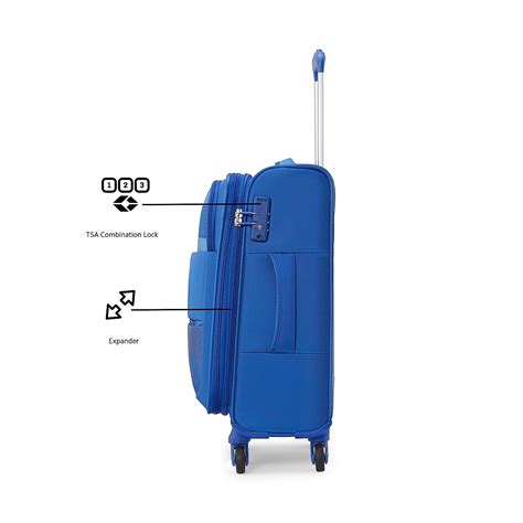 Buy Blue Majoris Spinner Cabin (58 cm) Soft Luggage Online at American ...