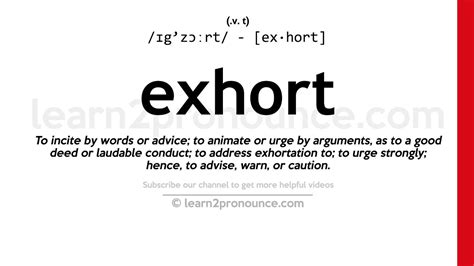 Exhort Definition