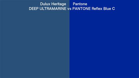 Dulux Heritage Deep Ultramarine Vs Pantone Reflex Blue C Side By Side