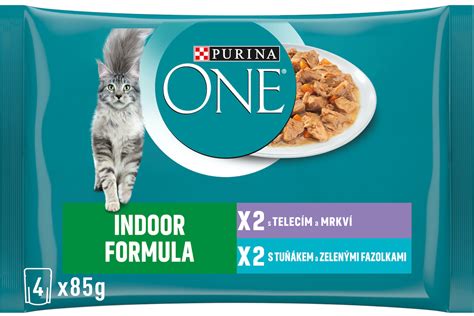 Purina One Indoor Tu K Se Zelen Mi Fazolkami A Telec S Mrkv Ve V