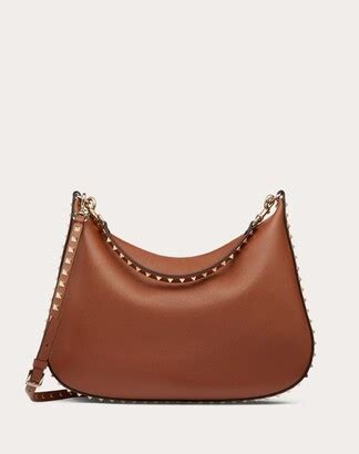 Valentino Garavani Rockstud Spike Hobo Bag In Calfskin ShopStyle