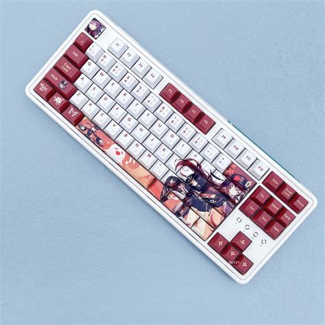 Ph M Genshin Impact Hu Tao Keycap Cherry Profile Anime Pbt Dye Sub