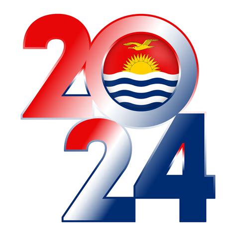 Happy New Year 2024 banner with Kiribati flag inside. Vector illustration. 31751115 Vector Art ...