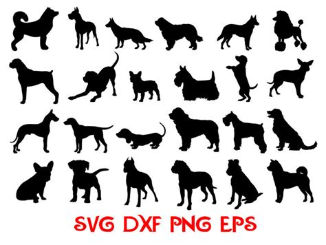 Dogs Bundle Svg Dog Breed Svg Dogs Cut Files Dog Template Etsy