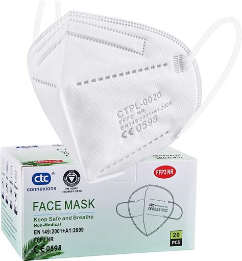 Ctc Connexions FFP2 Mask 20Pack Disposable FFP2 KN95 Dust Face Masks