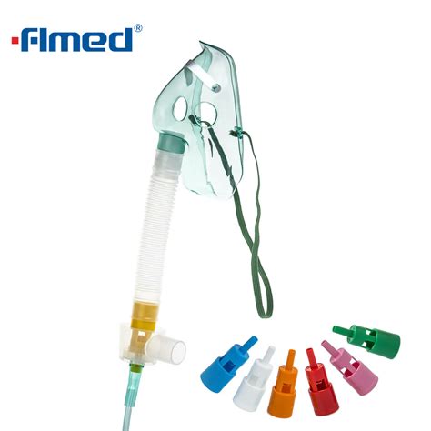 Adjustable Medical Oxygen Venturi Mask With Diluters Ce Iso