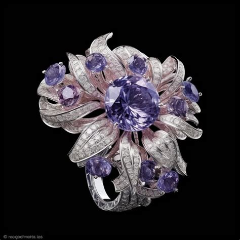 Premium AI Image | purple diamond ring engagement ring