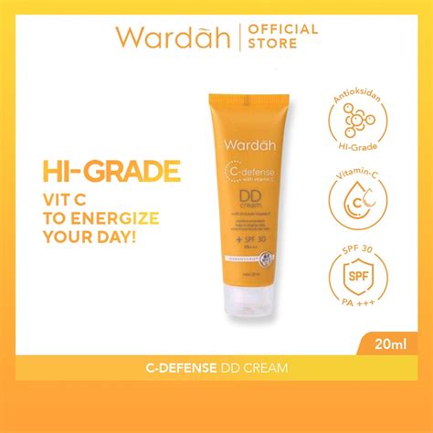 Jual Wardah C Defense Dd Cream Ml Alas Bedak Untuk Mencerahkan Dan