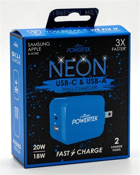 Buy Liquipel Powertek Neon Party W Pd Usb C W And Usb A W Dual