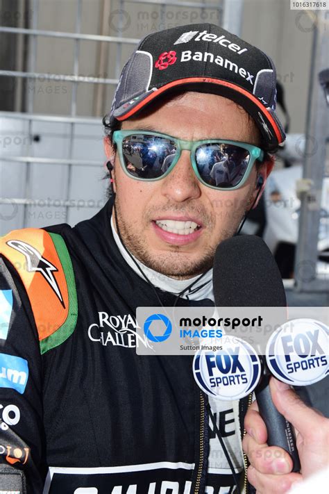 Sergio Perez MEX Force India On The Grid At Formula One World