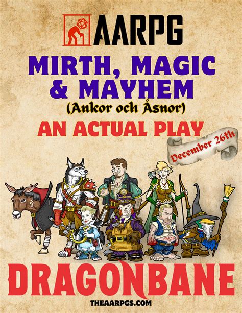 One month until the Dragonbane Actual Play by the AARPGs : r/DragonbaneRPG