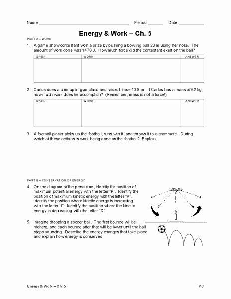 50 Work Power And Energy Worksheet Chessmuseum Template Library