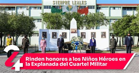 Rinden honores a los Niños Héroes en la Explanada del Cuartel Militar