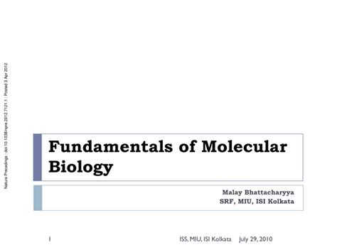 PDF Fundamentals Of Molecular Biology