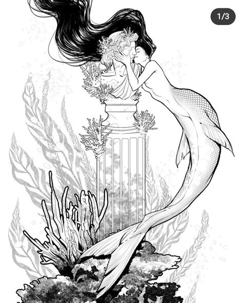 Pin On Draw Mermaid Artwork Mermaid Illustration Mermaid Art