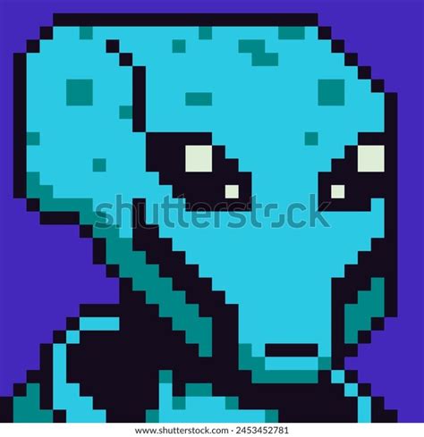 Pixel Art Alien Monster Character 8 Bit Stock Vector Royalty Free