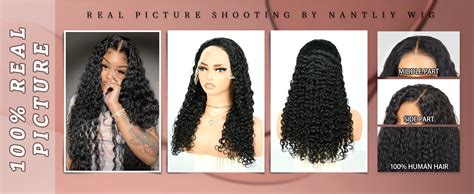 Nantliy Deep Wave Lace Front Wigs Human Hair 13x6 Hd