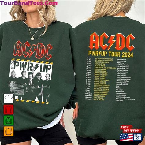 Comfort Colors 51 Years Acdc Front And Back View Shirt Rock Band Tour