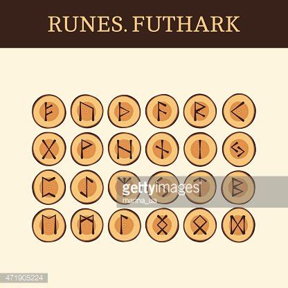 Set Of Ancient Old Norse Runes (Futhark) Stock Vector | Royalty-Free ...