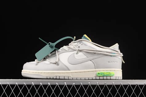 Off White X Nike SB Dunk Low Lot 42 Of 50 Neutral Grey Light Bone