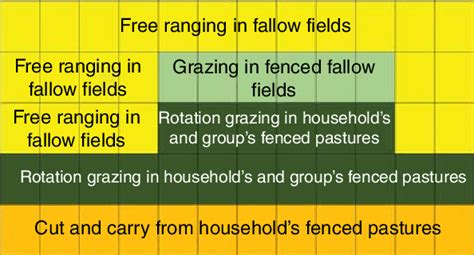 Types of cattle grazing systems in use at Poung Pao. | Download ...