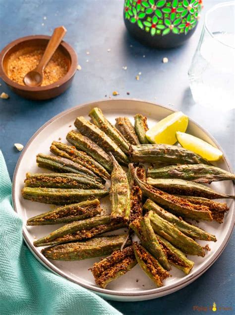 Bharwa Bhindi Stuffed Okra Piping Pot Curry