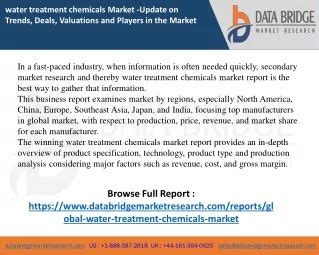 Ppt Water And Wastewater Treatment Chemicals Market Powerpoint