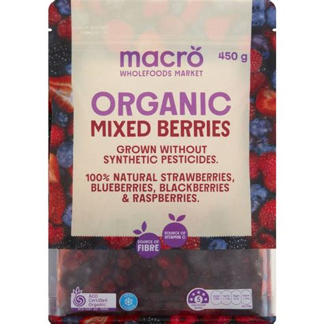 Macro Organic Frozen Mixed Berries G Woolworths