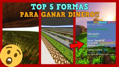 Formas Para Ganar Dinero Y Ser Millonario En Skyblock Universocraft