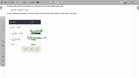 Solved Complete The Proof Of The Identity By Choosing The Rule That