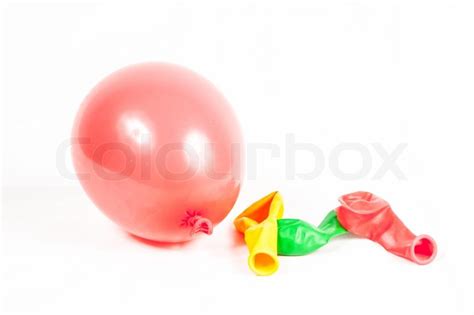 Inflated and deflated balloon over ... | Stock image | Colourbox