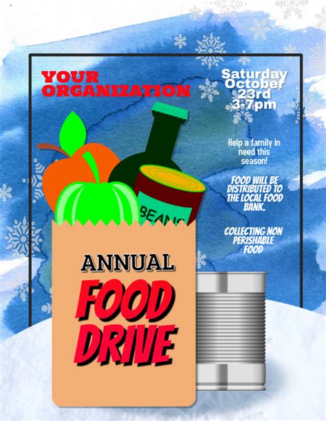 Food Drive Fundraiser Flyer Template Postermywall