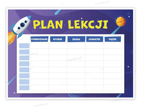 Plan Lekcji KOSMOS 01 Learnhow