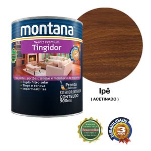 Verniz Para Madeira Base Solvente Acetinado Tingidor Ip Ml Montana