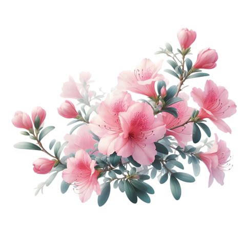 Pink Azalea Flowers On Transparent Background 46854807 Png