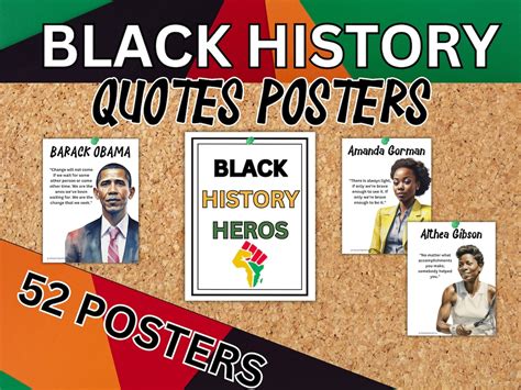 Black History Posters Bulletin Board Display Black History Decor