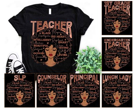 Black Afro Teacher Bundle Png African American Teacher Pride PNG Inspiration Quotes African ...